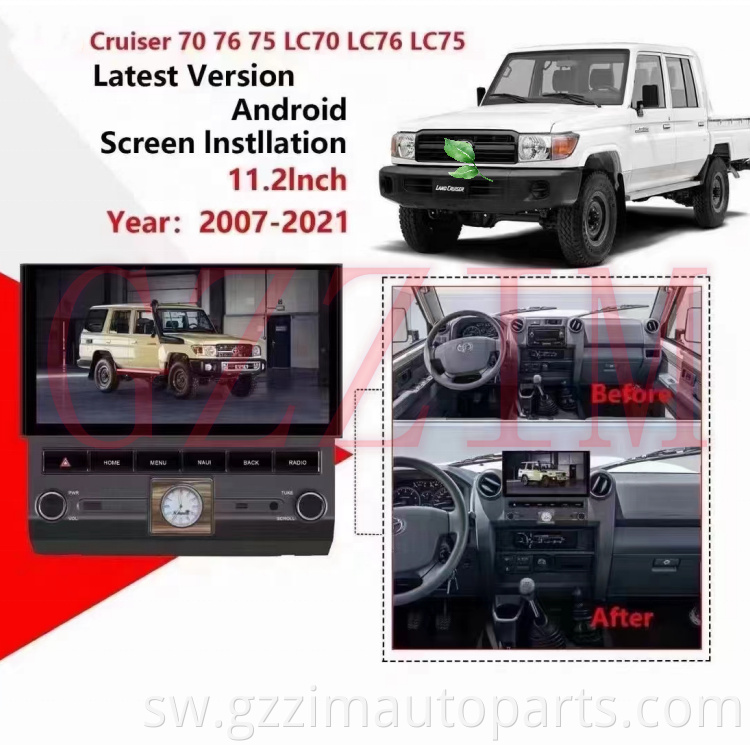 Auto Multimedia Player Audio Video 11.2" Android 10.0 GPS Navigation Touch Screen Car Stereo For Land Cruiser Pickup  LC76 LC79